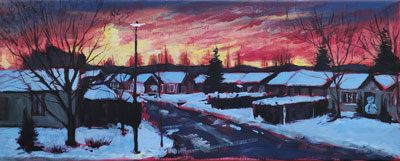 Winter Sunset in Québec